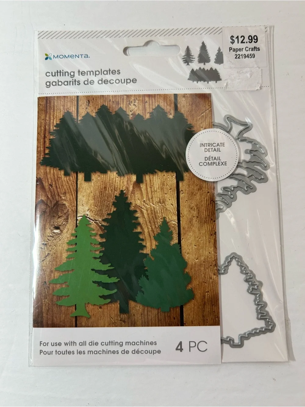 Creative Expressions Poinsettia & Pine Tree Die Cut for manual cutting machine